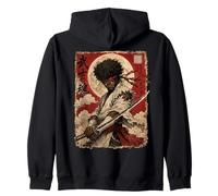 African Samurai Japanese Warrior Anime Katana Ronin Sudadera con Capucha