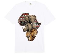 Africano Cinco Grandes Animales Safari Vida Silvestre Tribal Continente Comfort Colors Adult Heavyweight T-Shirt