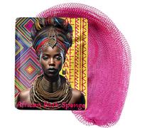 AFRIKI Esponja africana de red, auténtica esponja exfoliante africana, propiedad negra, exfoliante de espalda, 45 pulgadas de largo, para piel normal a sensible, para uso diario, colección Sky