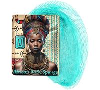 AFRIKI Esponja de red africana, auténtica esponja exfoliante africana (turquesa)