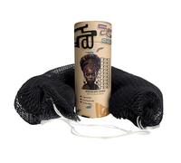 AFRIKI Esponja de red exfoliante africana, auténtica esponja de red africana, propiedad negra, limpiador de espalda, 45 pulgadas de largo para piel normal a sensible, para uso diario, colección