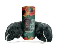 AFRIKI Esponja de red exfoliante africana, auténtica esponja de red africana, propiedad negra, limpiador de espalda, 45 pulgadas de largo para piel normal a sensible, para uso diario, colección