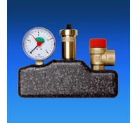 Afriso Grupo de Seguridad de Caldera Ksg Con Safety Valve ,Purgador,Manómetro