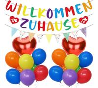 Afritee Decoración de bienvenida para el hogar, 17 unidades de guirnalda de bienvenida, globos de bienvenida, bienvenida al bebé para baby shower, fiestas familiares, inauguración de la casa