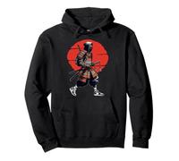 Afro American Samurai Guerrero Japonés Vintage Bushido Sudadera con Capucha
