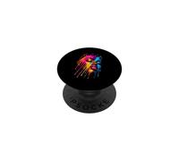 Afro Americano Afro Color Pintado Cara Goteando Colores PopSockets PopGrip Adhesivo