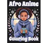 Afro Anime Coloring Book for Black Girls: 50 African Japanese Coloring pages for Stress Relief and Relaxation