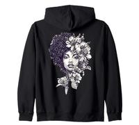 Afro Bella Mujer Negra África Cultura y Tradición Belleza Sudadera con Capucha