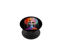 Afro Drip Art Melanin Queen Retrato De Mujer Colorida PopSockets PopGrip Adhesivo