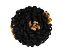 Afro High Puff Cordón Coleta de Caballo Dreadlock Pelo Moño postizo Locs Clip en Coleta de Cabello Sintético para Mujeres Negras Ponytail Extension (Negro + Dorado)