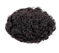 Afro Kinky Twist Crochet Trenzas para hombres afroamericanos, sistema de cabello humano africano, todo tipo afro, pieza de pelo de poliuretano, 130, 6 x 8#20 mm, ondulado 1B