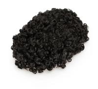 Afro Kinky Twist Crochet Trenzas para hombres afroamericanos, sistema de cabello humano africano, todo tipo afro tupé, pieza de pelo de poliuretano, 120, 7 x 9#15 mm, rizo 1B