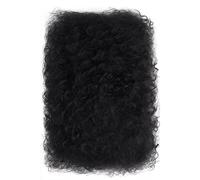 Afro Kinkys - Cabello humano a granel, 12 pulgadas de pelo natural negro trenzado, extensiones de rastas de cabello humano real, suave y brillante, ideal para estilos africanos, Negro -, talla única