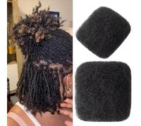 Afro Kinkys - Cabello humano a granel de 8 pulgadas, 30 g/paquete, color negro, 8 pulgadas, afro afro, a granel, 100 % cabello humano, cabello afro rizado antes de teñirlo (30 g cada paquete)
