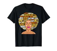 Afro Latinx Word Art Woman con citas culturales empoderadoras Camiseta