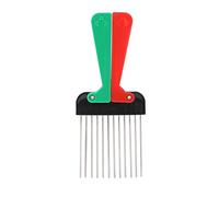 Afro Pick Cown, paquete de 2 mango plegable portátil Peine de dientes ancho para mujeres y hombres