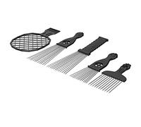 Afro Pick Peines de metal para el pelo, Peine Afro Peine de Metal Púa Afro Trenza Púa de Peluquería, 5 unids/set Afro African Peine Twist Peine Set