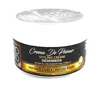 Afro & Rizo - Crema de Peinado para Rizos Definidos | Hidratante y Nutritiva con Mantecas de Cacao y Karité | Enriquecida con Biotina para Crecimiento Saludable del Cabello, Crema, 236 ml