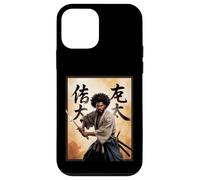 Afro Samurai Warrior with Katana Bold Powerful Art Mujeres Hombres Carcasa para iPhone 12 Mini