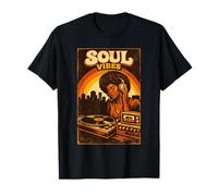Afro Soul Music Black Queen DJ Groovy 70 Funk Disco Camiseta