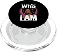 Afro Woman Empowerment Art I Am Who Pride Mujeres Hombres PopSockets PopGrip para MagSafe
