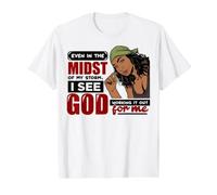 Afroamericano Negro Chica mágica melanina Mujer Sista Reina Camiseta gráfica económica, Hombre, Blanco, L