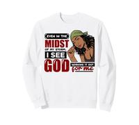 Afroamericano Negro Chica mágica melanina Mujer Sista Reina Sudadera