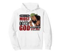 Afroamericano Negro Chica mágica melanina Mujer Sista Reina Sudadera con Capucha