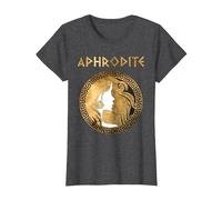 Afrodita Diosa Griega de la Belleza y el Amor Camiseta, Mujer, Jaspeado Oscuro, XL