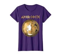 Afrodita Diosa Griega de la Belleza y el Amor Camiseta, Mujer, Morado, XL