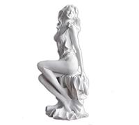 Afrodita - Figura de diosa griega - Estatua clásica de resina, escultura de mármol unida para decoración de oficina en casa, escritorio, estantería y accesorios de estante de pared (NSDX08)