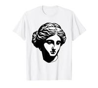 Afrodita Venus Diosa Griega Estatua Blackwork Camiseta gráfica económica, Hombre, Blanco, XL