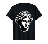 Afrodita Venus Diosa Griega Estatua Blackwork Camiseta gráfica económica, Hombre, Negro, S