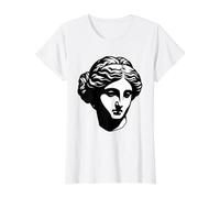Afrodita Venus Diosa Griega Estatua Blackwork Camiseta gráfica económica, Mujer, Blanco, S