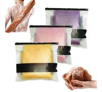 Afroscrub African Exfoliating Net Sponge, Afro Scrub African Net Sponge, Exfoliating Washcloth for Daily Use, Long Lasting African Bath Net, Durable and Soft, Quick Drying (3PCS-A)