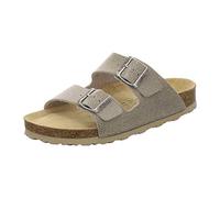 AFS-Schuhe 2100 - Chanclas cómodas para Mujer de Piel auténtica, prácticas Zapatillas de Trabajo, Zapatillas de Estar por casa, Hechas a Mano en Alemania, Color Beige Reptil, Talla 39 EU