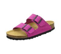 AFS-Schuhe 2100 - Chanclas cómodas para mujer de piel auténtica, prácticas zapatillas de trabajo, zapatillas de estar por casa, hechas a mano en Alemania, color Rojo, talla