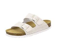 AFS-Schuhe 2100 - Chanclas cómodas para mujer de piel auténtica, prácticas zapatillas de trabajo, zapatillas de estar por casa, hechas a mano en Alemania, color Beige, talla 39 EU