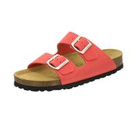 AFS-Schuhe 2100 - Chanclas cómodas para mujer de piel auténtica, prácticas zapatillas de trabajo, zapatillas de estar por casa, hechas a mano en Alemania, color Rojo, talla 43 EU