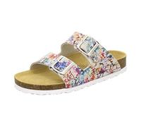 AFS-Schuhe 2100 - Chanclas cómodas para mujer de piel auténtica, prácticas zapatillas de trabajo, zapatillas de estar por casa, hechas a mano en Alemania, color Rojo, talla