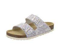 AFS-Schuhe 2100 - Sandalias para Mujer de Piel auténtica, Mulas cómodas con Plantilla, Zapatillas de Estar por casa, Hechas a Mano en Alemania, Color Aqua Multi, Talla 38 EU