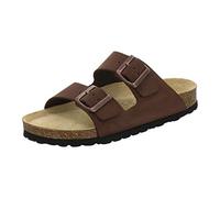 AFS-Schuhe 2100 - Sandalias para Mujer de Piel auténtica, Mulas cómodas con Plantilla, Zapatillas de Estar por casa, Hechas a Mano en Alemania, Color Tabak, Talla 42 EU