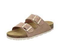 AFS-Schuhe 2100 - Sandalias para Mujer de Piel auténtica, Mulas cómodas con Plantilla, Zapatillas de Estar por casa, Hechas a Mano en Alemania, Color Piedra, Talla 37 EU