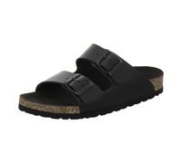 AFS-Schuhe 2100 - Sandalias para Mujer de Piel auténtica, Mulas cómodas con Plantilla, Zapatillas de Estar por casa, Hechas a Mano en Alemania, Color Negro All Black, Talla 38 EU