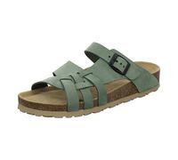 AFS-Schuhe 2122 - Pantuflas para Mujer de Piel auténtica, Suela de EVA, Fabricadas en Alemania, Color Verde, Talla 37 EU