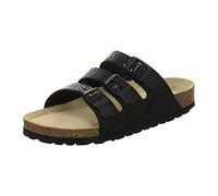 AFS-Schuhe 2133 Zapatillas deportivas de piel para mujer, prácticas zapatillas de trabajo, cómodas, fabricadas en Alemania, Negro Crocco, 38 EU