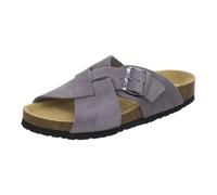 AFS-Schuhe 2141 - Sandalias de mujer modernas de cuero genuino, sandalias de verano con gran hebilla, hechas a mano en Alemania, gris, 39 EU