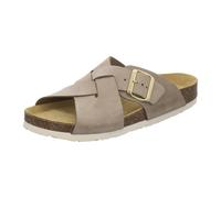 AFS-Schuhe 2141 - Sandalias de mujer modernas de cuero genuino, sandalias de verano con gran hebilla, hechas a mano en Alemania, arena, 38 EU