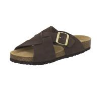 AFS-Schuhe 2141 - Sandalias elegantes para mujer de cuero genuino, sandalias de verano con gran hebilla, hechas a mano en Alemania, espresso, 38 EU