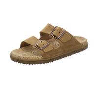 AFS-Schuhe 2400 Sandalias de mujer de piel auténtica, sandalias de verano con hebilla grande, hechas a mano en Alemania, coñac, 41 EU